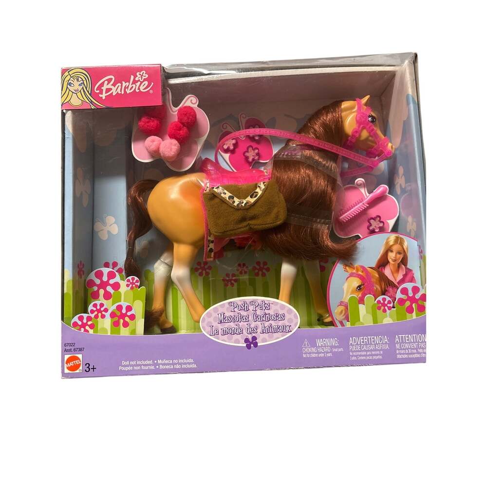 Posh Pets Barbie Horse, 67022, Asst. 67387 Brushable Beauties Mattel 2003 - NIB